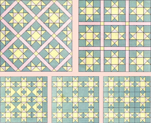 Варианты узоров блока "звезда огайо" Варианты узоров блока "звезда огайо"